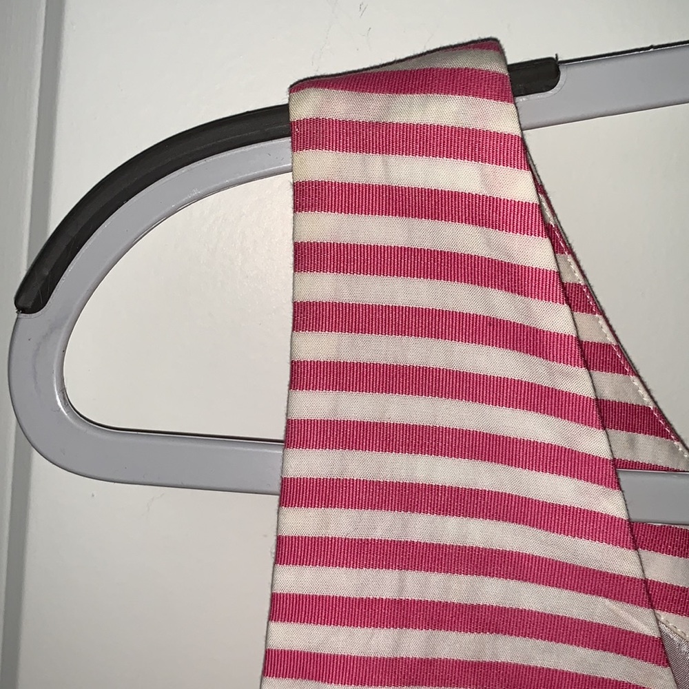 KATE SPADE Pink White Sleeveless Dress with Bow - Picture 11 of 16